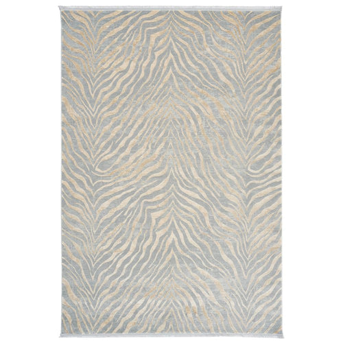 Modern Grey Area Rug - Machine Made Polypropylene Carpet With Soft Texture & 10 mm Pile Height