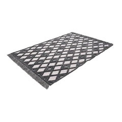 Dark Grey Area Rug – Machine Made Geometric Carpet With Soft Texture & Non Slip