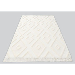 Cream Geometric Area Rug – Machine Made Rug With 20 mm Pile Height by Dolce Vita