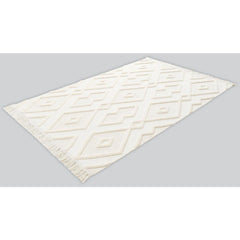 Cream Geometric Area Rug – Machine Made Rug With 20 mm Pile Height by Dolce Vita