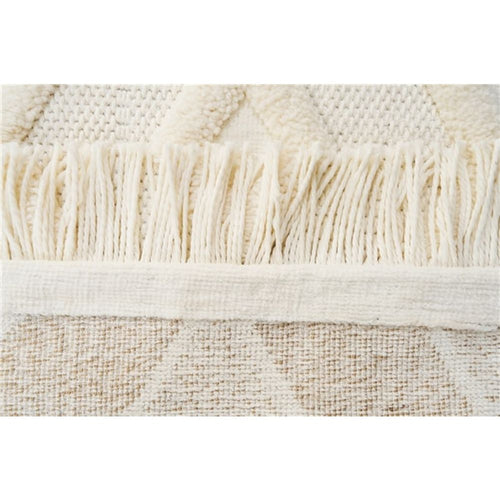 Cream Geometric Area Rug – Machine Made Rug With 20 mm Pile Height by Dolce Vita