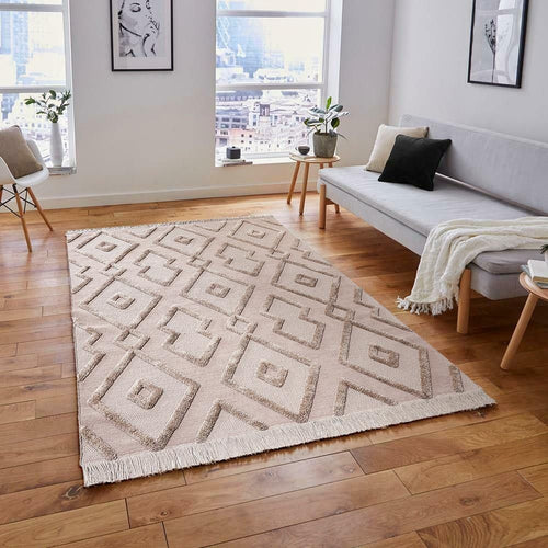 Mandurah Mink Area Rug – Machine Made Geometric Carpet with 20 mm Pile Height
