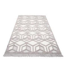 Geometric Area Rug – Machine Made Mink Carpet with 20 mm Pile Height & Anti Slip