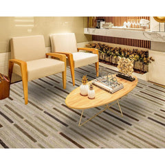 Cream Striped Area Rug – Handmade Chenille Cotton Rug | Antislip Floor Covering