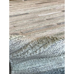 Handmade Wool Rug – Grey Striped New Zealand Wool Flatweave Area Rug by Dolce Vita