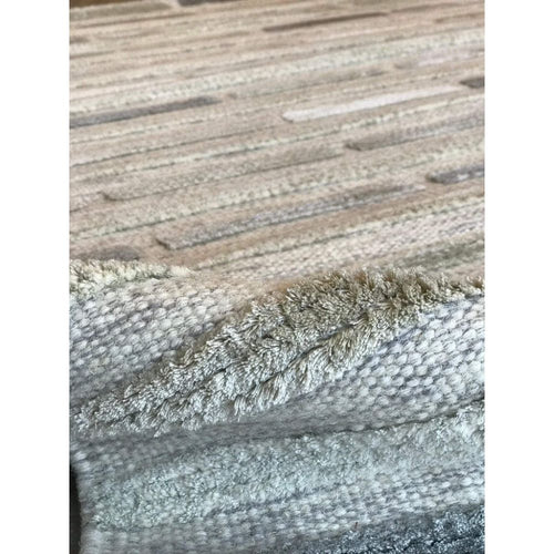Handmade Wool Rug – Grey Striped New Zealand Wool Flatweave Area Rug by Dolce Vita