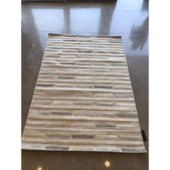 Handmade Wool Rug – Grey Striped New Zealand Wool Flatweave Area Rug by Dolce Vita