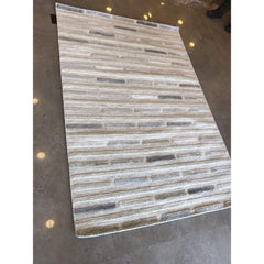 Handmade Wool Rug – Grey Striped New Zealand Wool Flatweave Area Rug by Dolce Vita