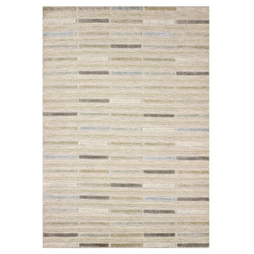 Handmade Wool Rug – Grey Striped New Zealand Wool Flatweave Area Rug by Dolce Vita