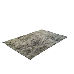 Modern Chenille Area Rug – Gold Machine Made Rug with Anti Slip Pad