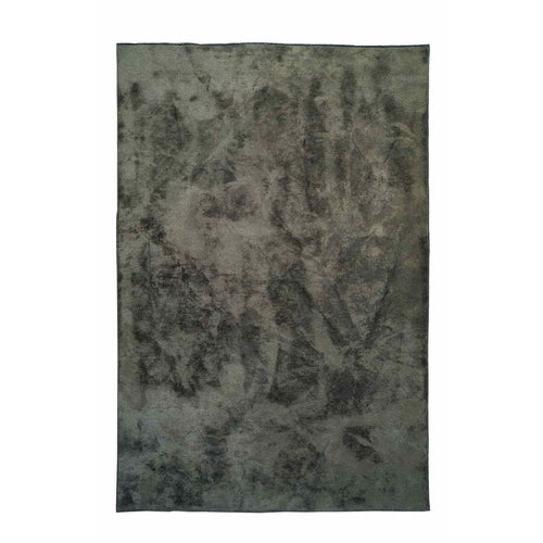 Modern Anthracite Area Rug - Chenille Yarn Flatweave Kilim Rug with Non Slip Backing