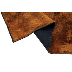 Modern Area Rug | Copper Color Kilim Flatweave Machine Made Rug with Chenille Yarn