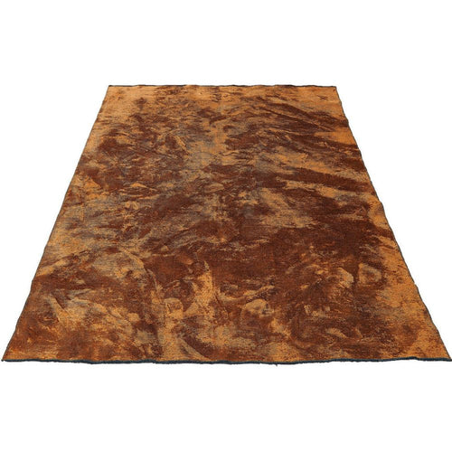 Modern Area Rug | Copper Color Kilim Flatweave Machine Made Rug with Chenille Yarn