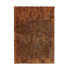 Modern Area Rug | Copper Color Kilim Flatweave Machine Made Rug with Chenille Yarn