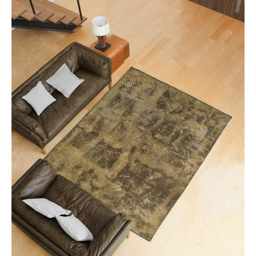 Chenille Yarn Area Rug - Modern Kilim Style Flatweave Cotton Viscose 4x6 Washable Rug