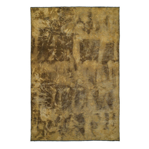 Chenille Yarn Area Rug - Modern Kilim Style Flatweave Cotton Viscose 4x6 Washable Rug