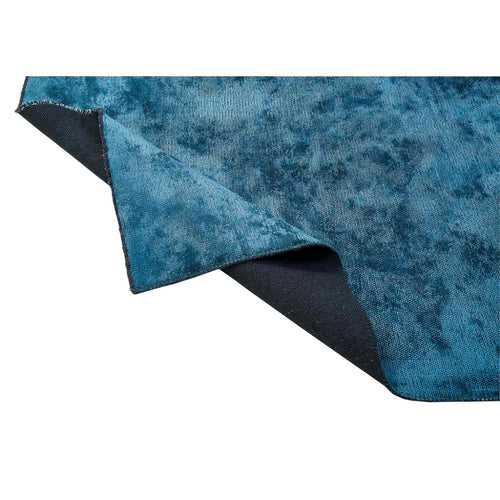 Navy Chenille Area Rug – Modern Kilim Flatweave Machine Made Carpet by Dolce Vita