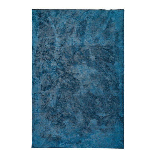 Navy Chenille Area Rug – Modern Kilim Flatweave Machine Made Carpet by Dolce Vita