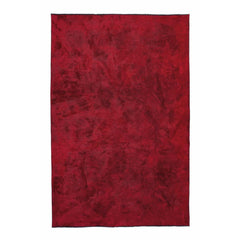 Modern Area Rug - Red Kilim Chenille Yarn Cotton Viscose Machine Made Carpet