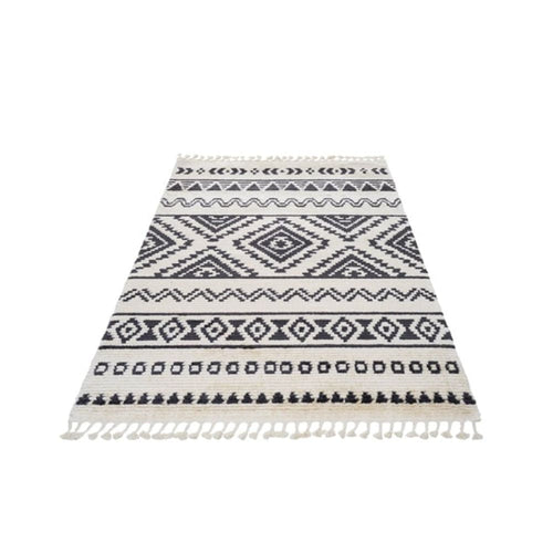 Machine Made Area Rug - Beige Classic Scandinavian Style Durable Floor Carpet