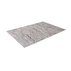 Grey Geometric Area Rug – Durable Machine Made Rug | Dolce Vita Flatweave Carpet