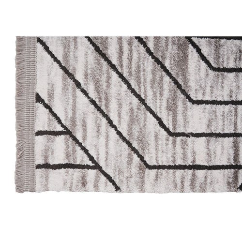 Grey Geometric Area Rug – Durable Machine Made Rug | Dolce Vita Flatweave Carpet