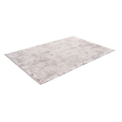 Cream Geometric Area Rug - Machine Made Flatweave Rug for Living Room Carpet