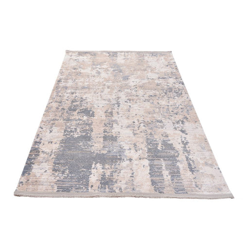 Modern Area Rug – Beige Machine Made Carpet With Anti Slip Pad