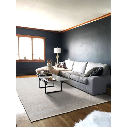 Modern Polyp Cotton Rug – Machine Made White Area Rug With Anti Slip Flatweave