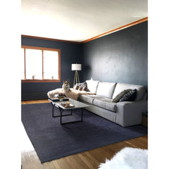 Modern Area Rug - Anthracite Polyp Cotton Machine Made Flatweave Carpet