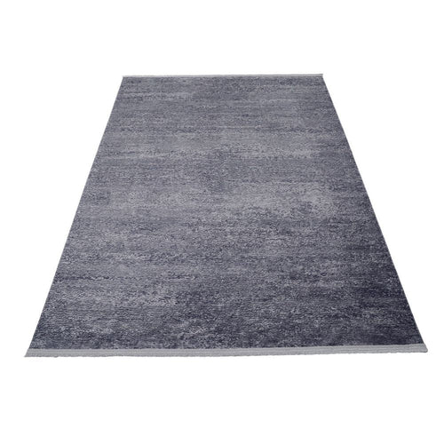 Modern Area Rug - Anthracite Polyp Cotton Machine Made Flatweave Carpet