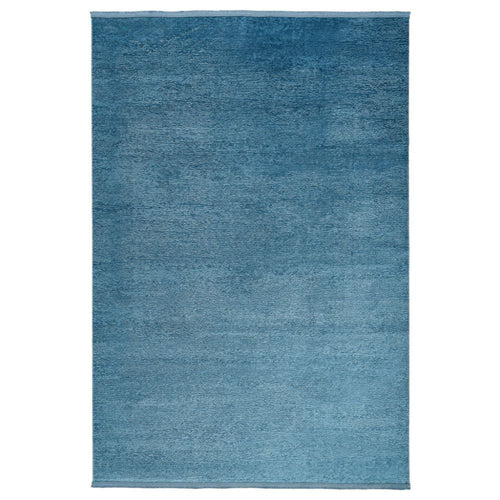 Modern Cotton Area Rug – Blue Polyp Cotton Machine Made Flatweave Rug