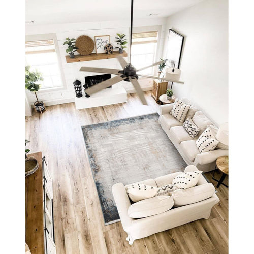 Modern Area Rug – Beige Machine Made Rug With Ethnic Pattern Carpet