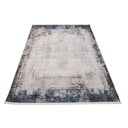 Modern Area Rug – Beige Machine Made Rug With Ethnic Pattern Carpet