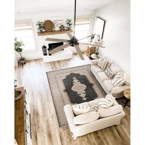 Classic Area Rug – Beige Machine Made Rug | Flatweave Washable Carpet for Living Room