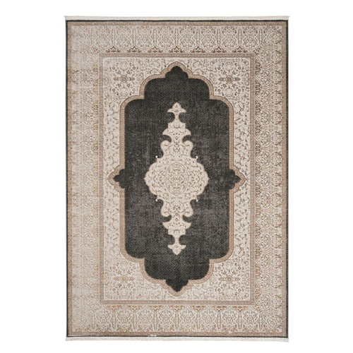Classic Area Rug – Beige Machine Made Rug | Flatweave Washable Carpet for Living Room