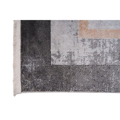 Beige Area Rug – Machine Made Flatweave Rug With Frame Pattern by Dolce Vita