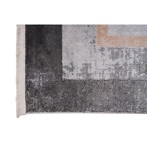 Beige Area Rug – Machine Made Flatweave Rug With Frame Pattern by Dolce Vita