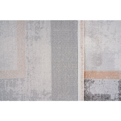 Beige Area Rug – Machine Made Flatweave Rug With Frame Pattern by Dolce Vita