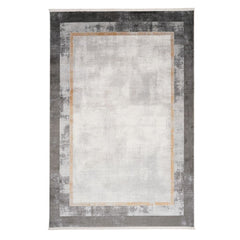Beige Area Rug – Machine Made Flatweave Rug With Frame Pattern by Dolce Vita