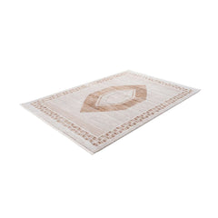 Classic Area Rug – Machine Made Cream Flatweave Rug for Living Room Decor