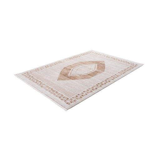 Classic Area Rug – Machine Made Cream Flatweave Rug for Living Room Decor