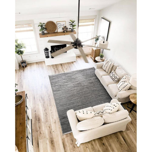 Modern Area Rug – Grey Machine Made Flatweave Carpet With Ethnic Design