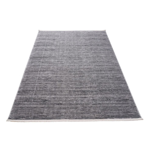 Modern Area Rug – Grey Machine Made Flatweave Carpet With Ethnic Design