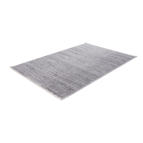 Modern Area Rug – Grey Machine Made Flatweave Carpet With Ethnic Design