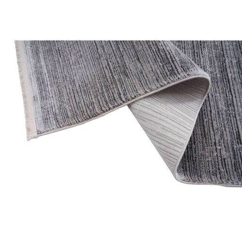 Modern Area Rug – Grey Machine Made Flatweave Carpet With Ethnic Design