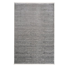 Modern Area Rug – Grey Machine Made Flatweave Carpet With Ethnic Design