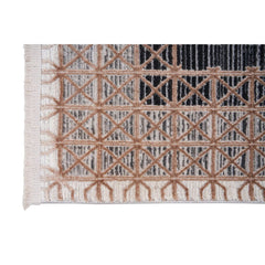 Beige Area Rug – Machine Made Flatweave Rug With Ethnic Pattern And Non Slip Backing