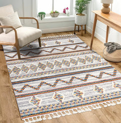 Machine Made Area Rug – Classic Cream Rug With 17 mm Pile Height & Soft Texture