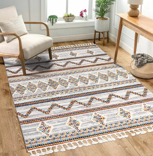 Machine Made Area Rug – Classic Cream Rug With 17 mm Pile Height & Soft Texture